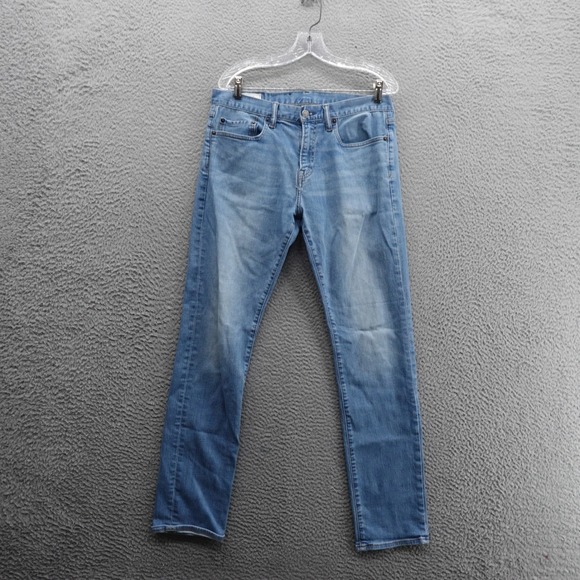 GAP Denim Jeans‎ 31x32 Medium Wash Slim Fit Blue Men Stretch Cotton Casual - Picture 1 of 14
